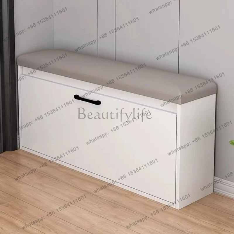Factory Direct Sales Entrance Hall Vertical Shoe Cabinet Designer Nordic With Seat Storage Shoe Cabinet Modern Slippers Sapateir