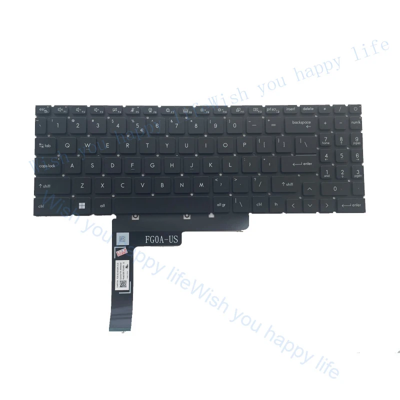 LL For MSI Stealth GS77 12UG 12UGS 12UH 12UHS US Keyboard Per-Key RGB Backlit