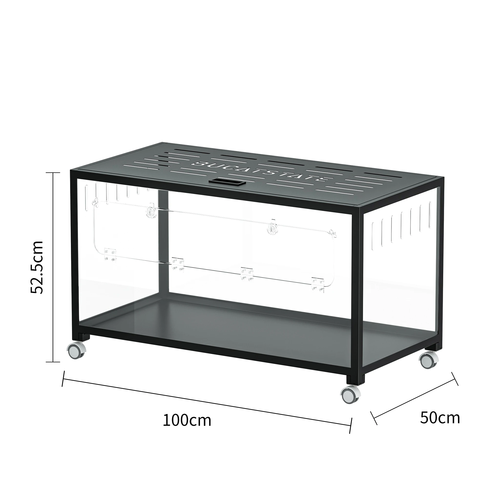 Bucatstate 100cm Assemble Metal Animal Pet Cages Transparent Large Space Hamster Cage Acrylic