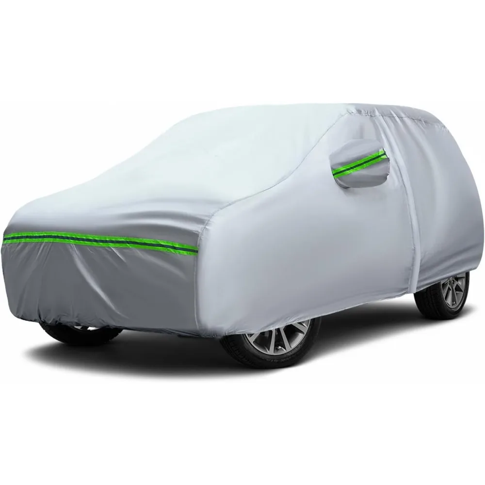 

6-Layer Waterproof SUV Car Cover with UV Protection, All-Weather Outdoor Use for Vehicles 188"-200", Includes Storage Bag