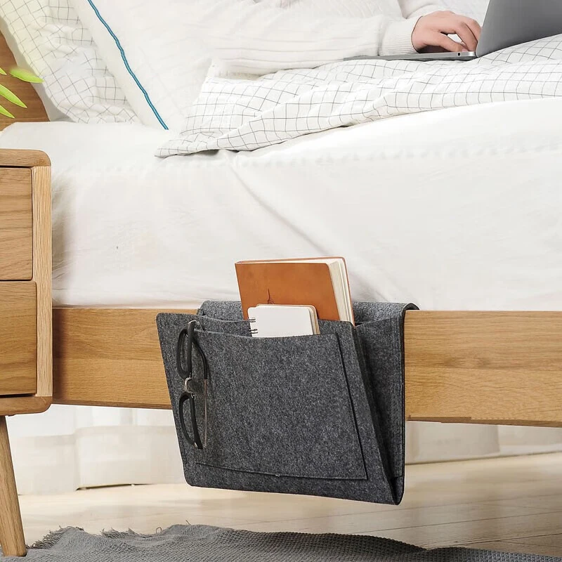منظم تعليق السرير الجديد 2025 - جيوب تخزين اللباد للأريكة وجانب السرير وجهاز التحكم عن بعد وحل تخزين الألعاب #1