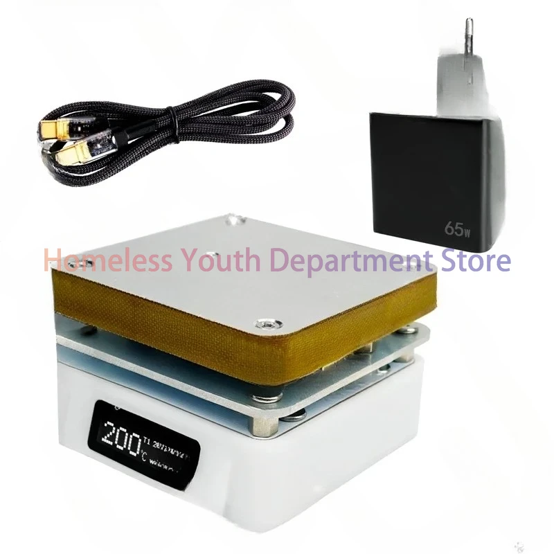 

T55 умный мини-термостат, регулируемая паяльная станция с подогревом, станция предварительного нагрева печатных плат, поддержка источника питания PD/DC