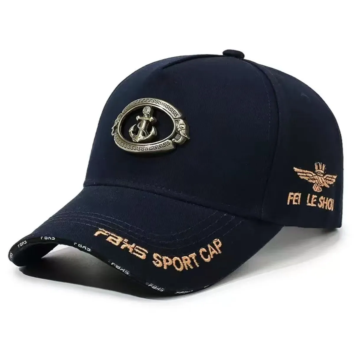 Unisex Anchor FAKS SPORT CAP Baseballkappen mit Stickerei, Frühling und Herbst, für den Außenbereich, verstellbare Freizeithüte, Sonnenschutzhut, Sportkappe – Detail 8