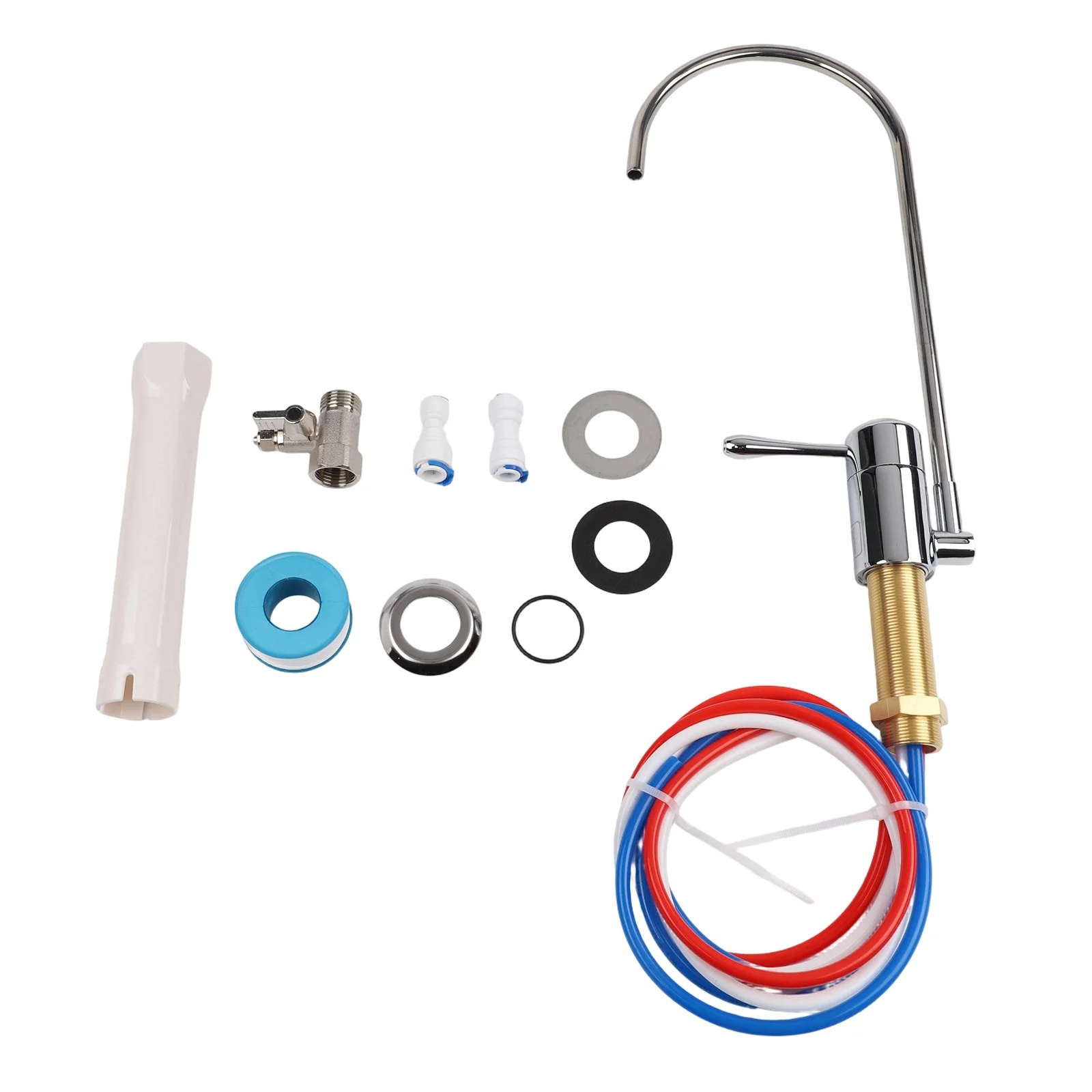 Stainless Steel One Way Tap Featuring 360 Swivel for eSpring Filter Systems and Compatible Devices Stainless Steel