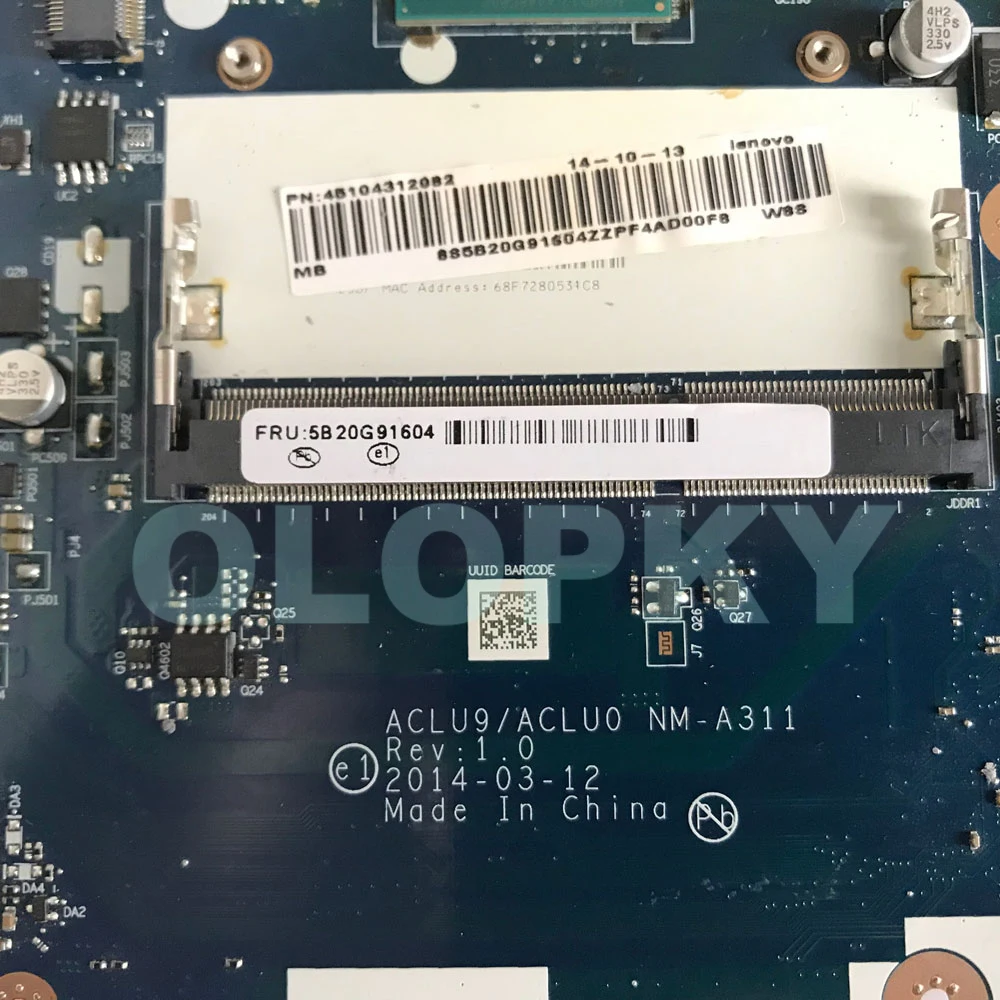 

NM-A311 Laptop motherboard For LENOVO Ideapad G50-30 Mainboard N2840 N2930 N3530 CPU 5B20G91649 100% Tested