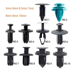 Car Bumper Fender Trim Panel Wheel Arch Trunk Cover Guard Fastener Clips High Quality 5mm-10mm Universal Plastic Rivet