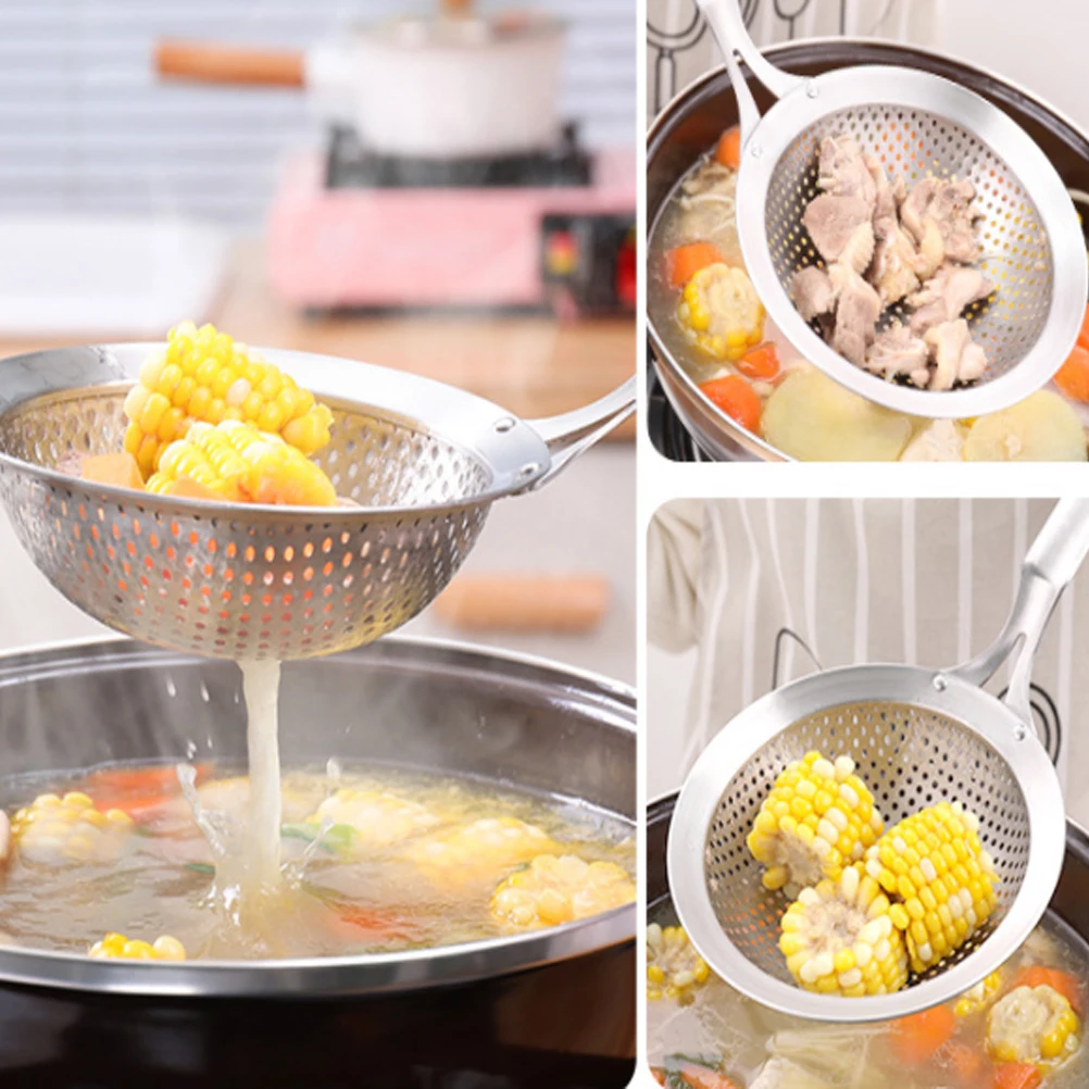 

Stainless Steel Strainer 304 Thick Mesh 14Cm Dense Colander For Kitchen Sifting Dry Ingredients Hot Soup Oil Residue Strainer