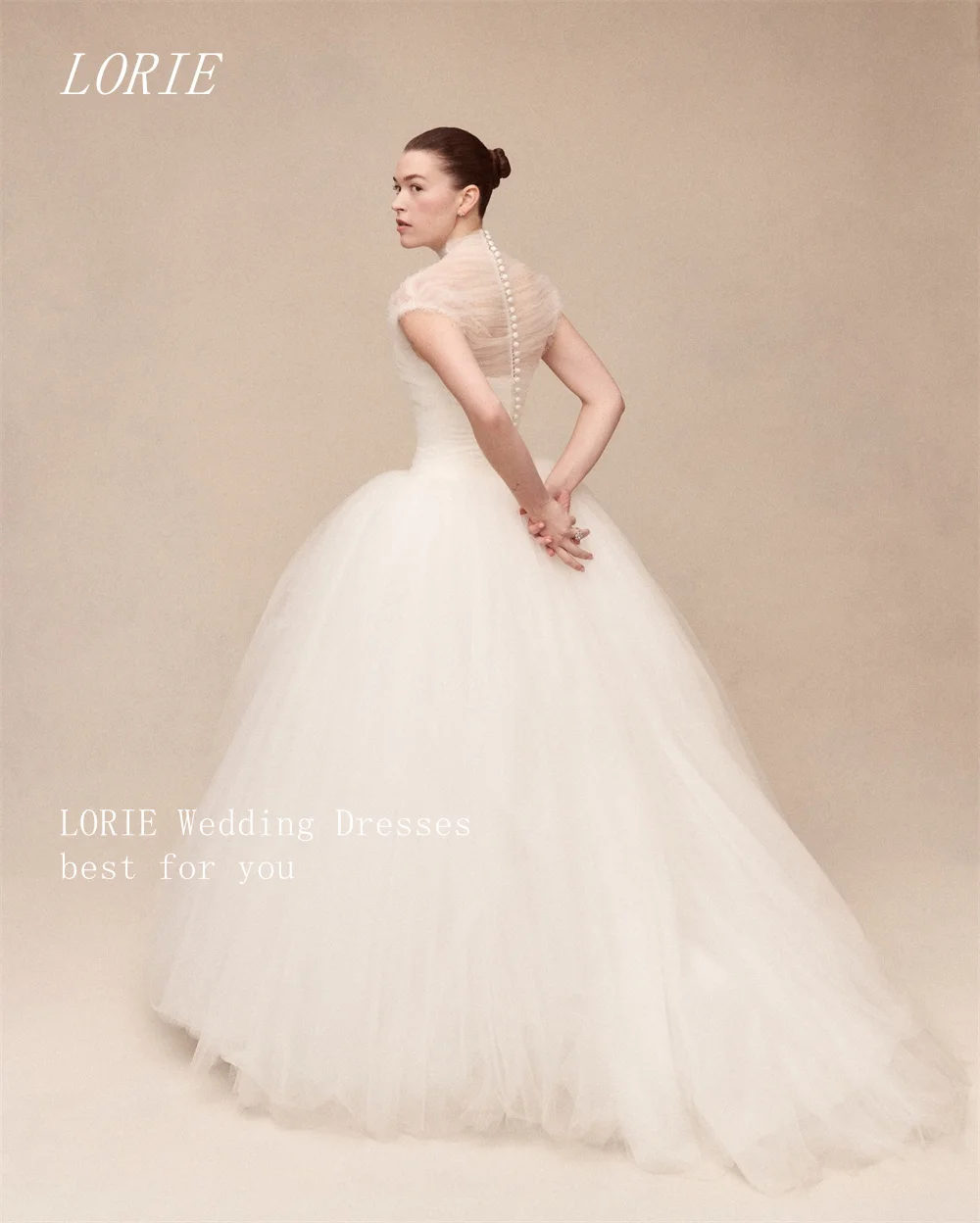 LORIE فاخر ألف خط فستان الزفاف الوهم سكوب فساتين زفاف رشيقة الخصر Cinching ثوب زفاف مخصص 2026 #2