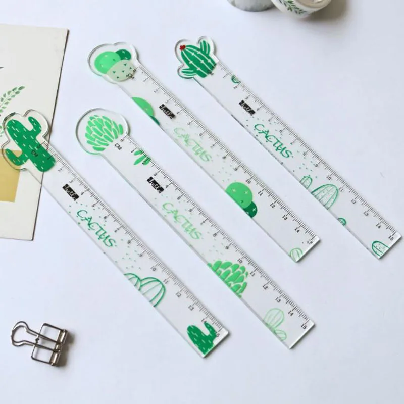 1 Piece Cute Kawaii Carrot Cactus Straight Ruler Rabbit Bunny Measuring Gift Stationery Ellen Brook Sewing Drawing Funny