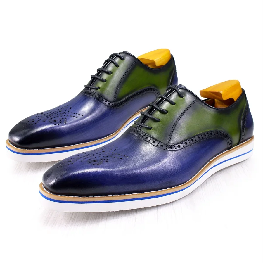 Leather casual men\'s shoes high quality handmade shoes light and comfortable lace-up shoes office formal leather shoes