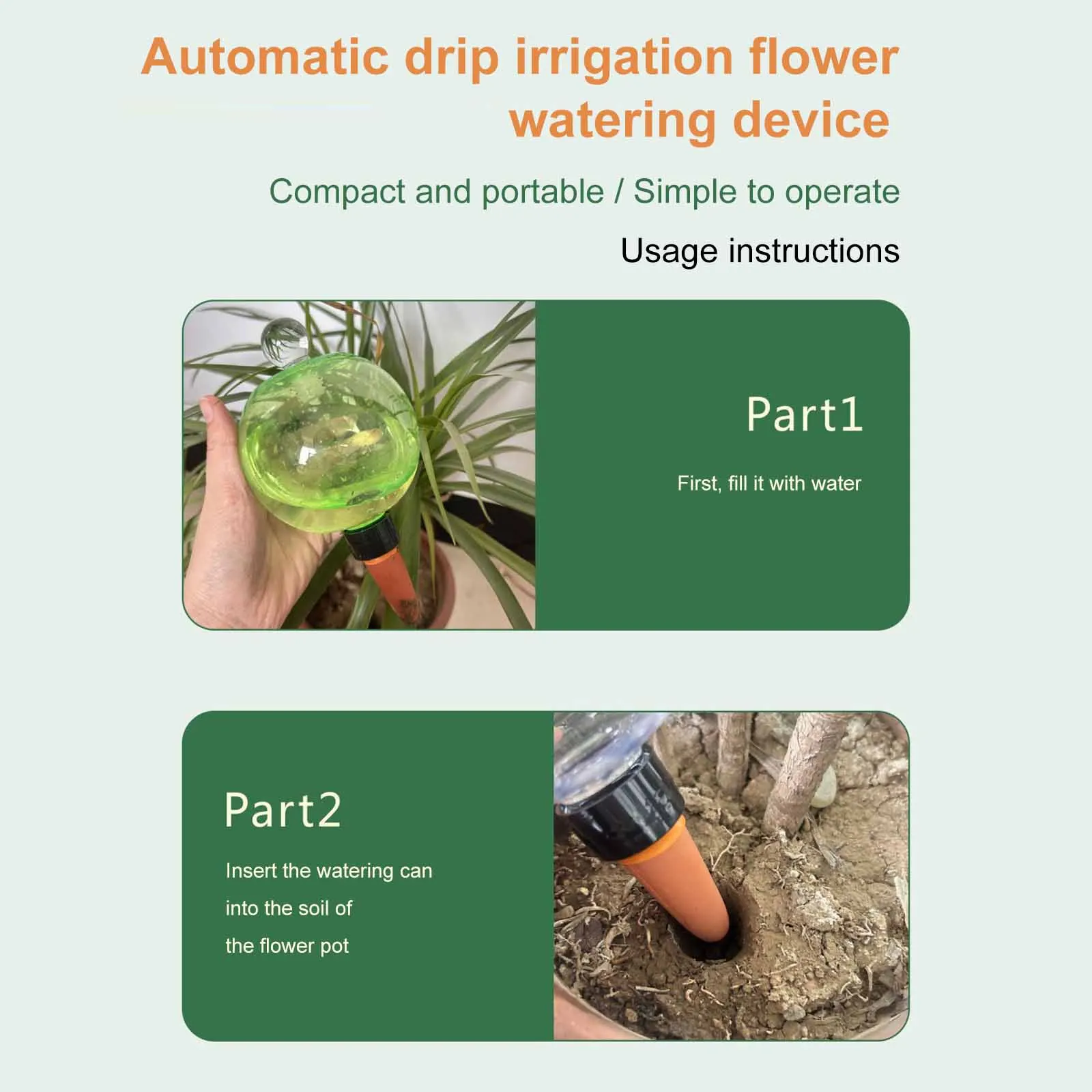 Self Watering Globes 500ML Automatic Plant Watering Globes Automatic Houseplant Drip Irrigation for Indoor&Hanging&Houseplants