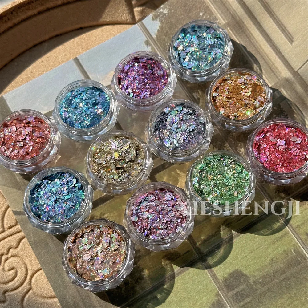 Paillettes laser holographiques pour les ongles, accessoires de décoration pour manucure