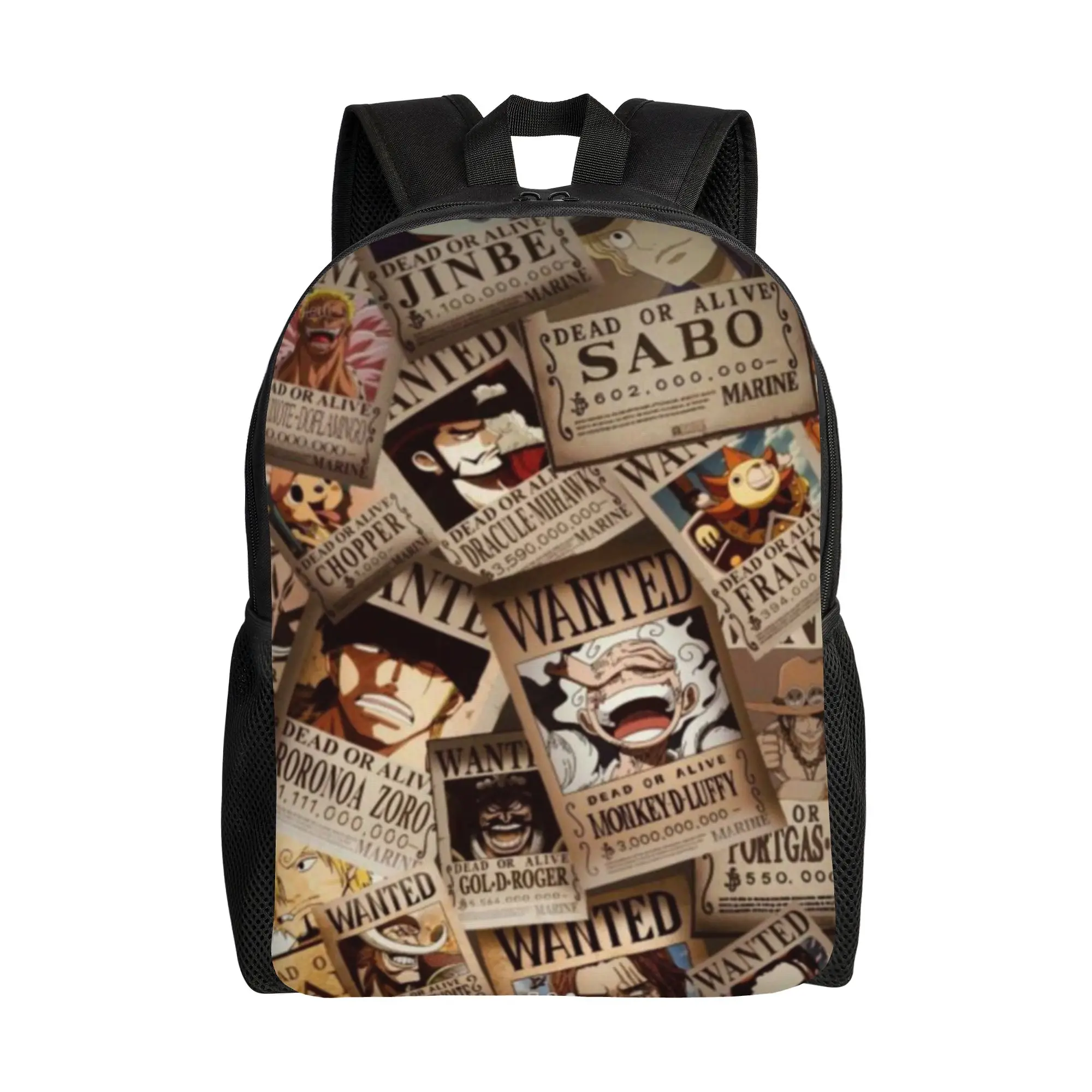 

Back to school season Straw Hat Team Bookbag One Piece For Men Women Adjustable Strap Backpack