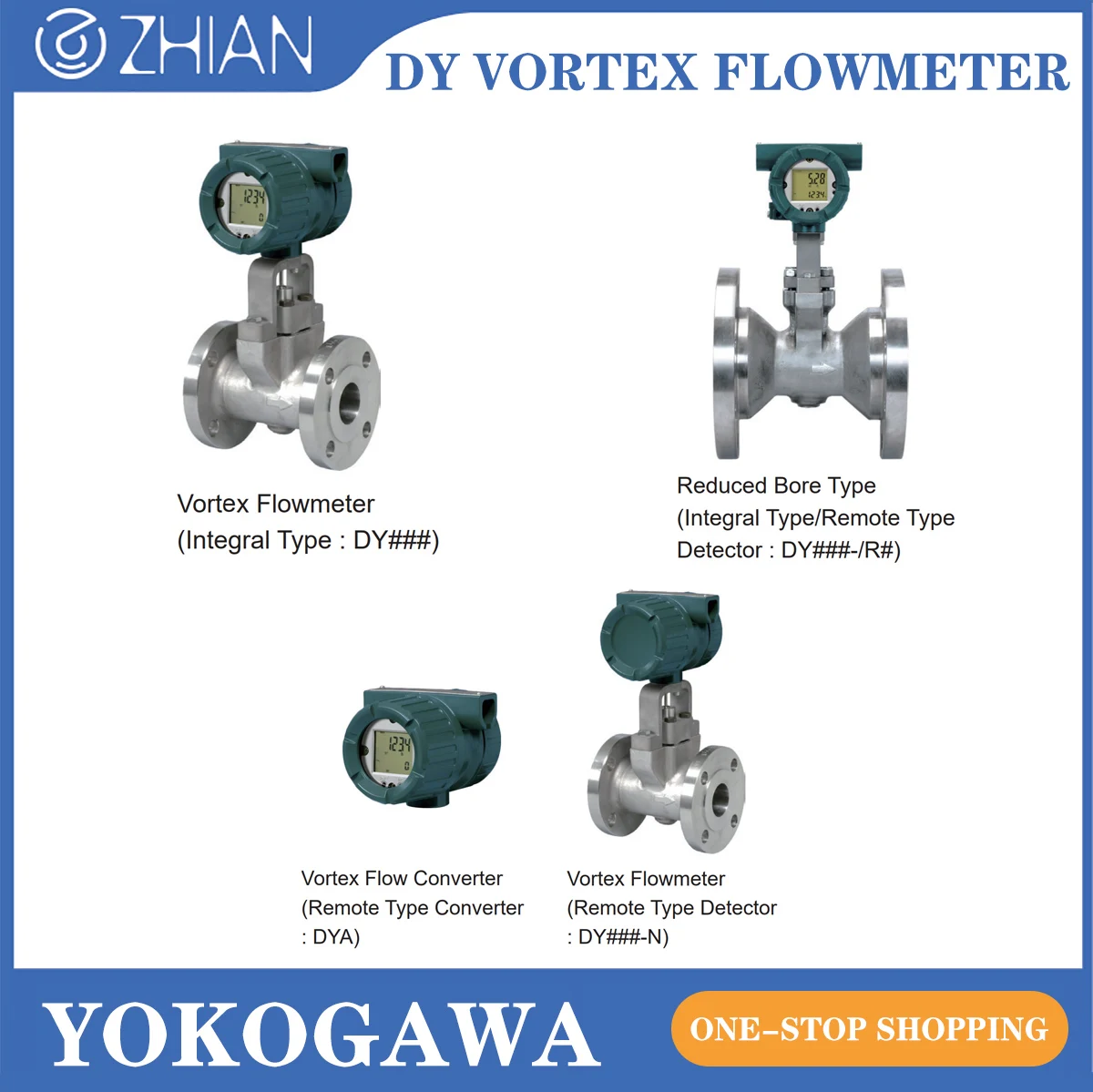 Vortex Flow Meter Yokogawa Vortex Flow Sensor DY025 DN25 25 mm (1 Inch) Vortex Shedding Flow Meter