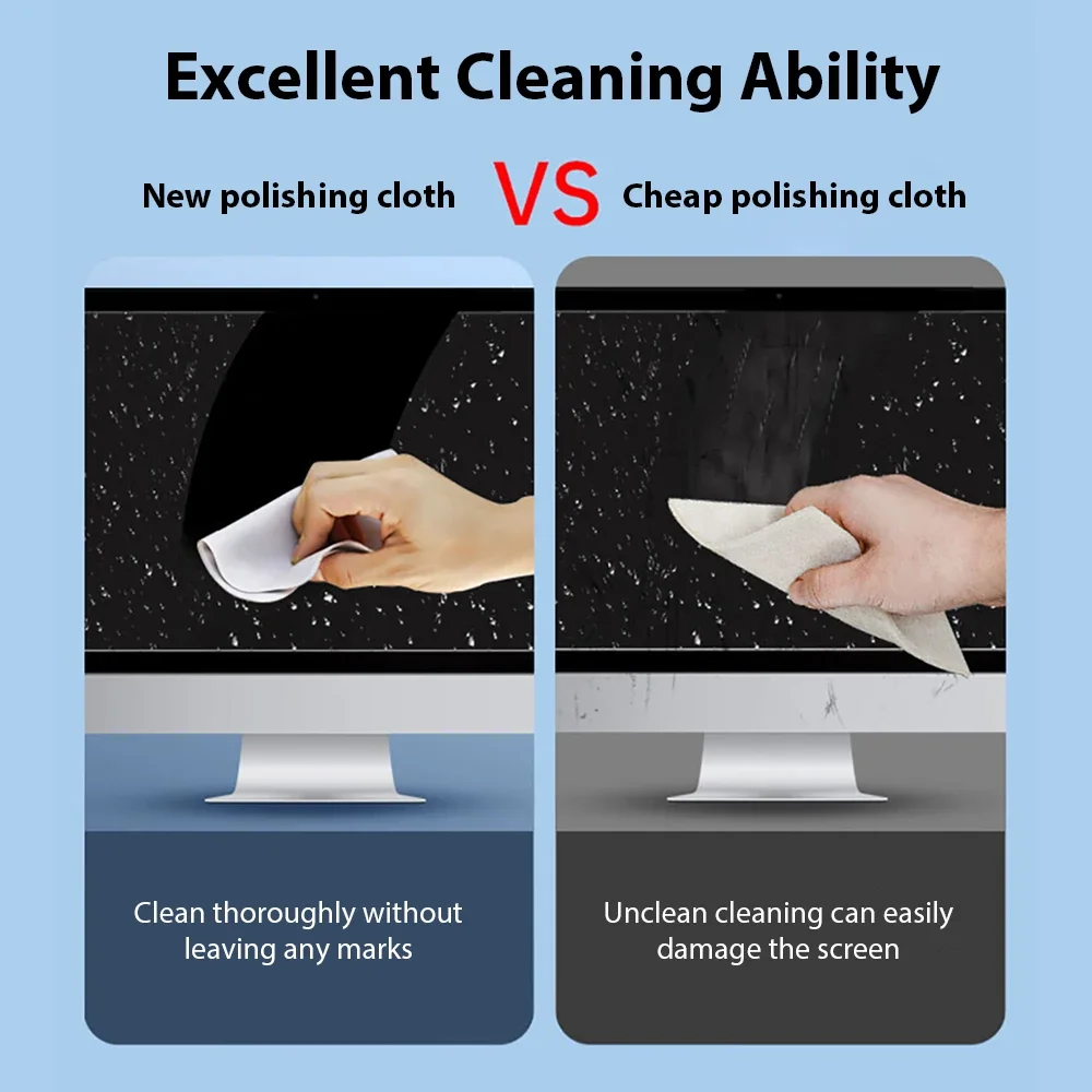 Universal Polishing Cloth For iPhone 15 iPad Mac iPod Pro Apple Watch Screen Microfiber Polish Cleaning Wipe Cloth Accessories