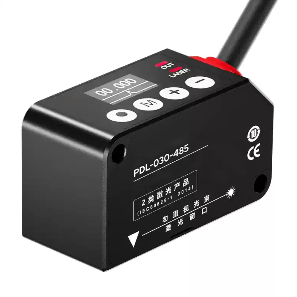 Laser Displacement Sensor for Measuring Thickness Height 25mm-800mm Infrared Ranging Transmitter Switching Volume Analog RS485