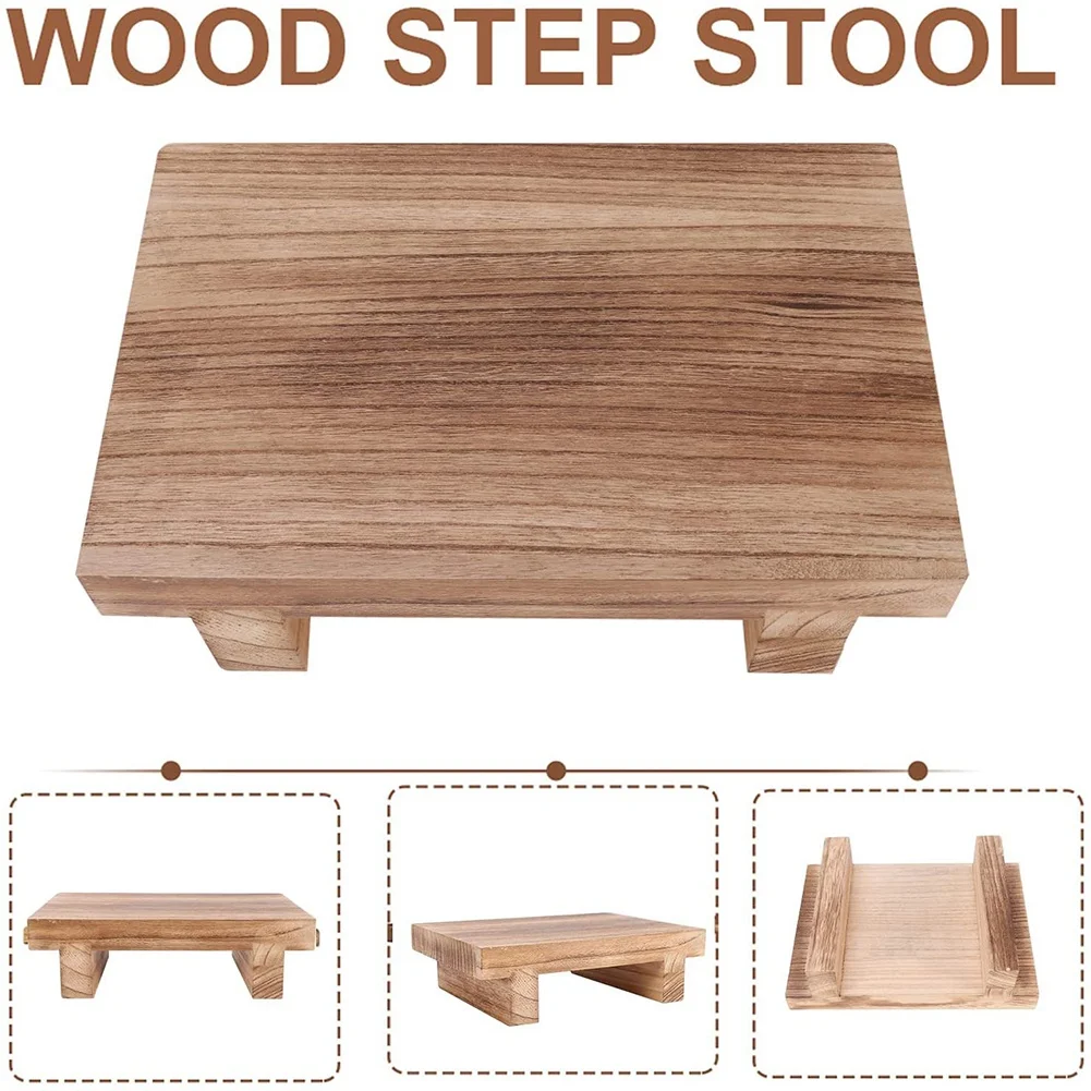 Taburete de madera VC para adultos, taburete para camas altas, cocina, baño, armario, excelente taburete de madera para adultos y niños