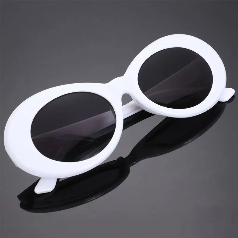 TEXU 3X خمر البيضاوي النظارات الشمسية النساء الرجعية مكبرة رجل الموضة الإناث الذكور Eyewearuv400 الشمس الزجاج الأبيض S17022 #2