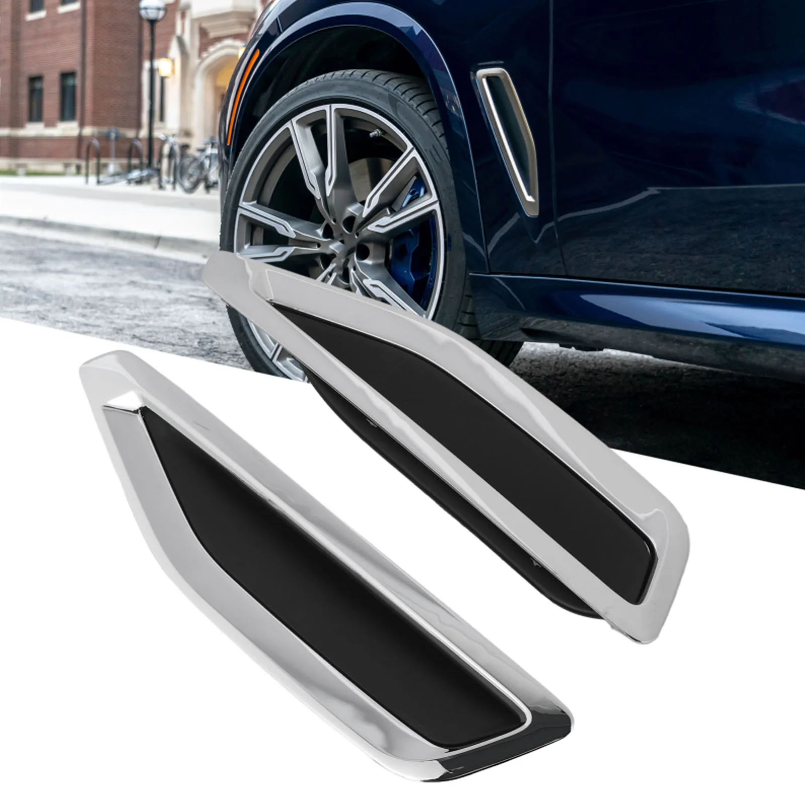 

Side Air Duct Vent Trim 51137418177 - Left Right Air Channel Ventilation Panel, Chrome for X5 G05 Pre‑LCI 2019-2023