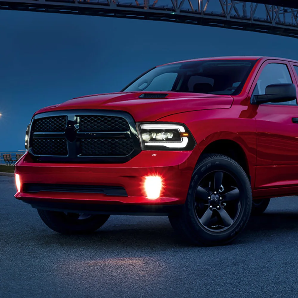 

Car Front Lamps For Dodge RAM 1500 2009-2018 LED Auto Headlights Assembly Upgrade Dynamic DRL 2 Projector Lens Tools Accessories