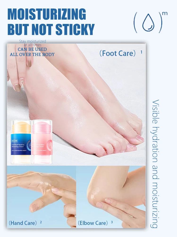 乾燥を防ぐ女性用クリスマスギフトセット。 ひび割れたかかとを防ぎ、ワセリン配合、長時間保湿 - 35g