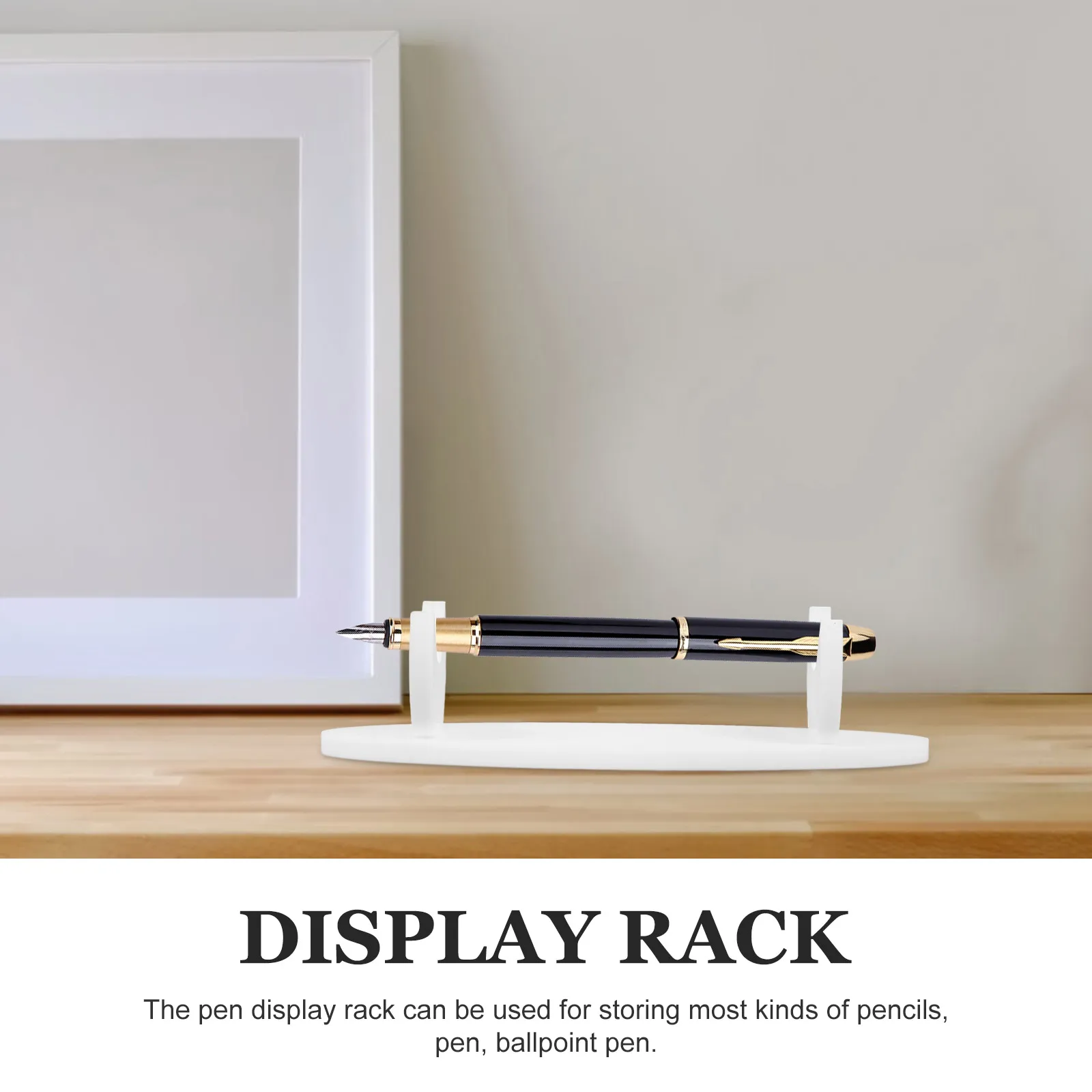 

Pen Holder Makeup Brush Display Clear Stand Automatic Shelf Rack Acrylic Organizer Man Holders for Desk