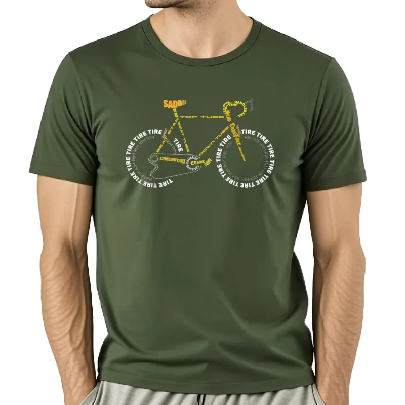 Anatomía de bicicleta para hombre, bonita  ciclismo la vida, ropa de regalo, camisetas gráficas, Camisas de calle