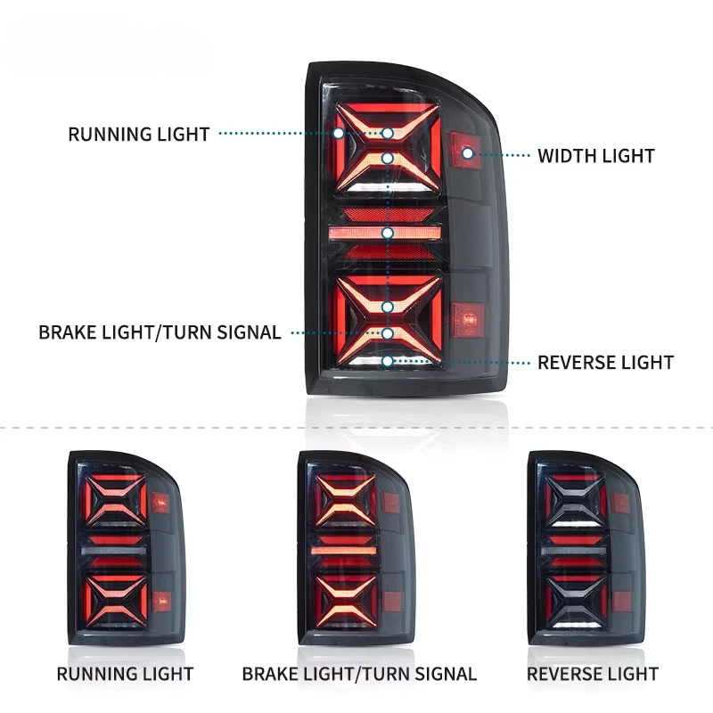 Manufacture Factory New Style Taillight With Sequential Turn Signal 2014-2018 Car Tail Light For GMC Sierra 1500 Rear Lamp