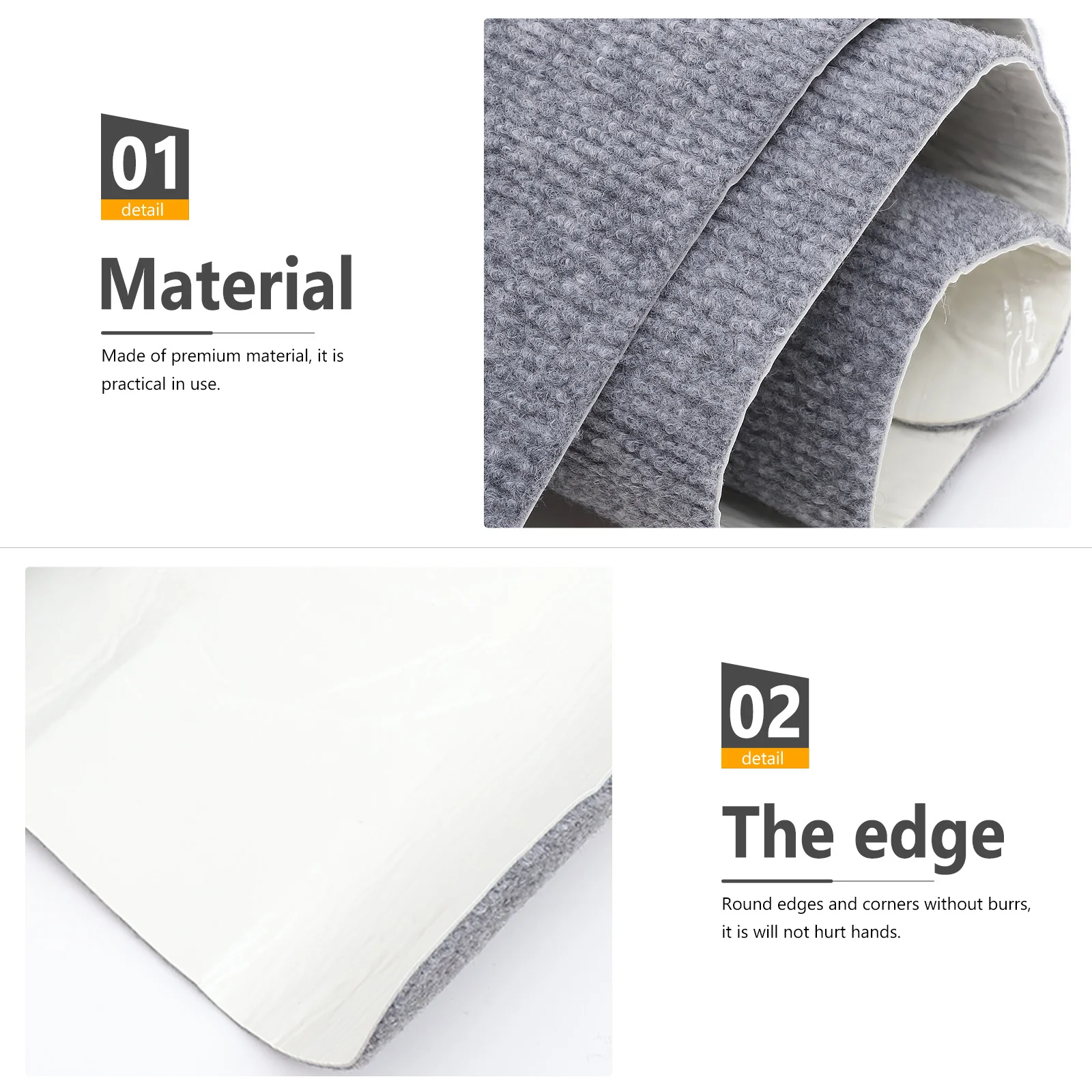 

Office Chair Mat Thick Polyester Floor Protector Non-Skid Comfortable Chair Floor Mat for Hardwood Desk