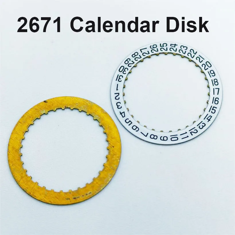 Adatto per movimento originale svizzero ETA 2671 3 in punto 6 in punto calendario disco 2671 parti di riparazione movimento accessori per orologi