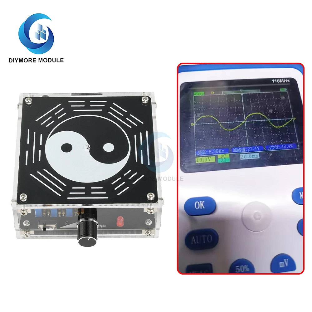 DC12 2A Schumann Wave Generator Sinus Frequentie Modulatie Signaalgenerator 15W Vermogen Verstelbaar Met Shell DC Interface