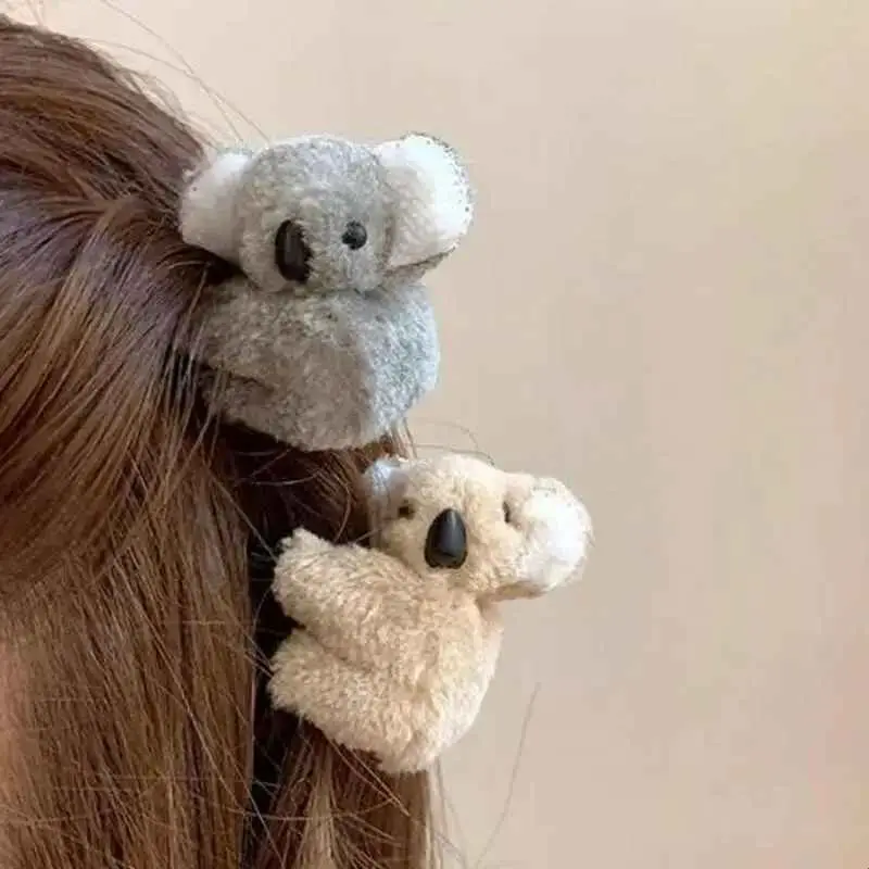 コアラヘアクリップ強力なホールド力装飾ヘアピンファッショナブルなヘアアクセサリースタイリッシュなヘアピンクリップ女性女の子用