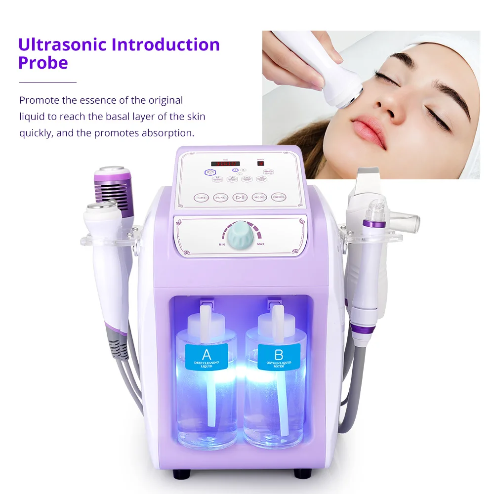 6 In 1 Professional Blackhead Removal Hydrogen Aqua Peeling Hydrabrasion Machine Skin Scrubber Facial Clean Beauty Machine Salon