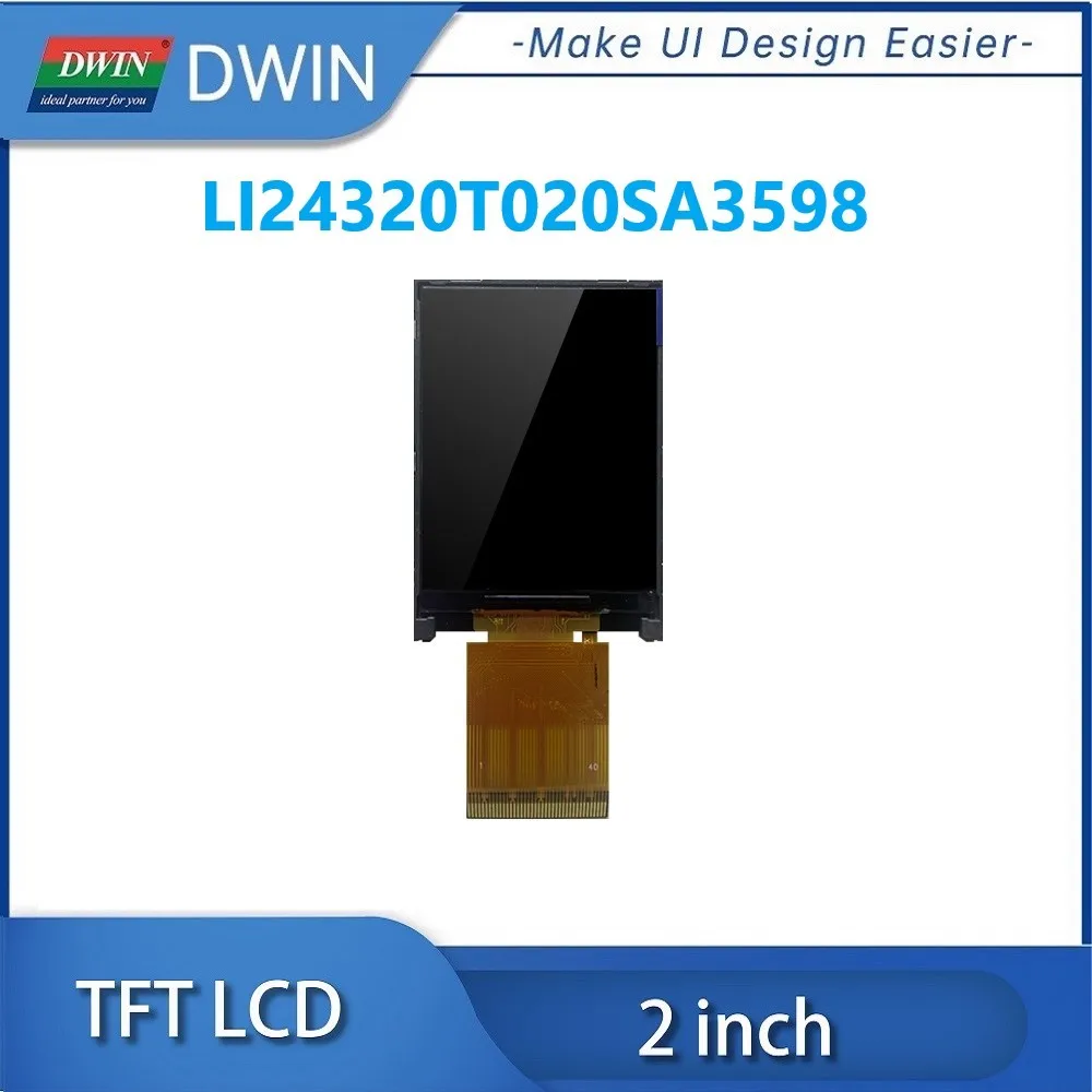 Imagem -02 - Dwin Polegada 350 Brilhante Ips Tft Lcd Módulo Rgb 18bit Interface Capacitiva Painel de Toque Resistivo para Esp32 Stm32 Li24320t020sa3598