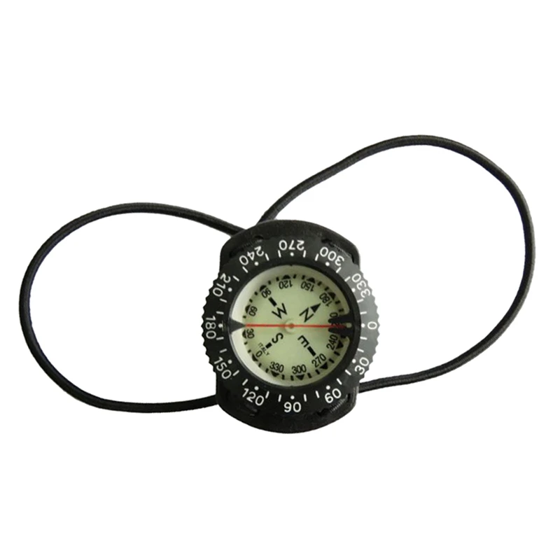 2X Bungee Compass Scuba Diving Compass Underwater 100M Diving Professional Waterproof Compass With Bungee Cord