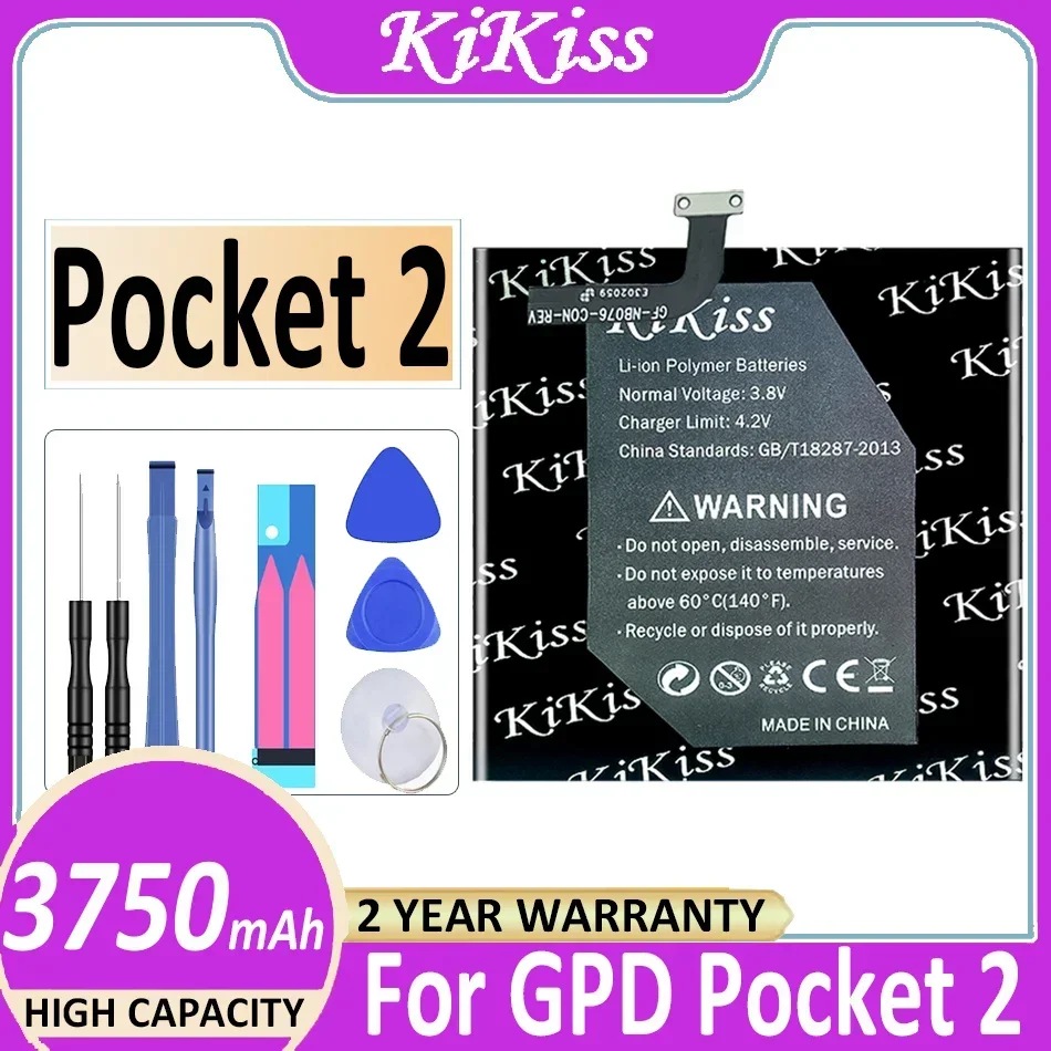 

3750mAh KiKiss Replacement Battery For GPD Pocket 2 Pocket2 Handheld Gaming Laptop GamePad 7.6V 624284-2S + Free Tools