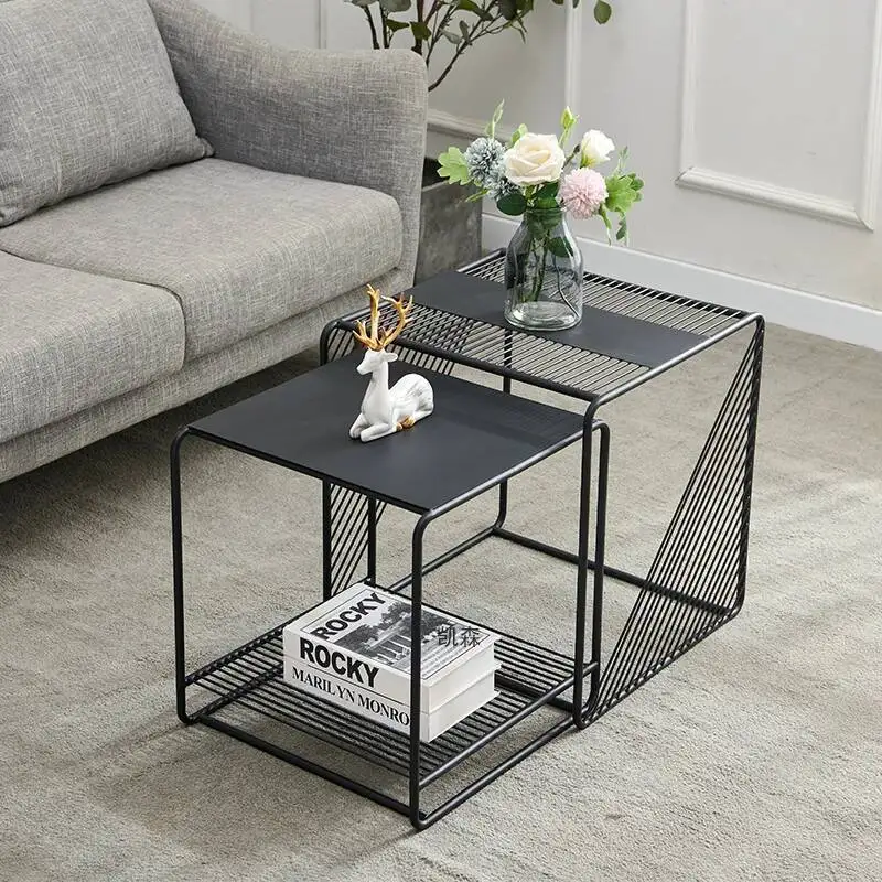 

Nordic Modern Tea Table Luxury Cheap Aesthetic Ironing Center Bedroom Garden Hallway Coffee Table Top Square Muebles Furniture