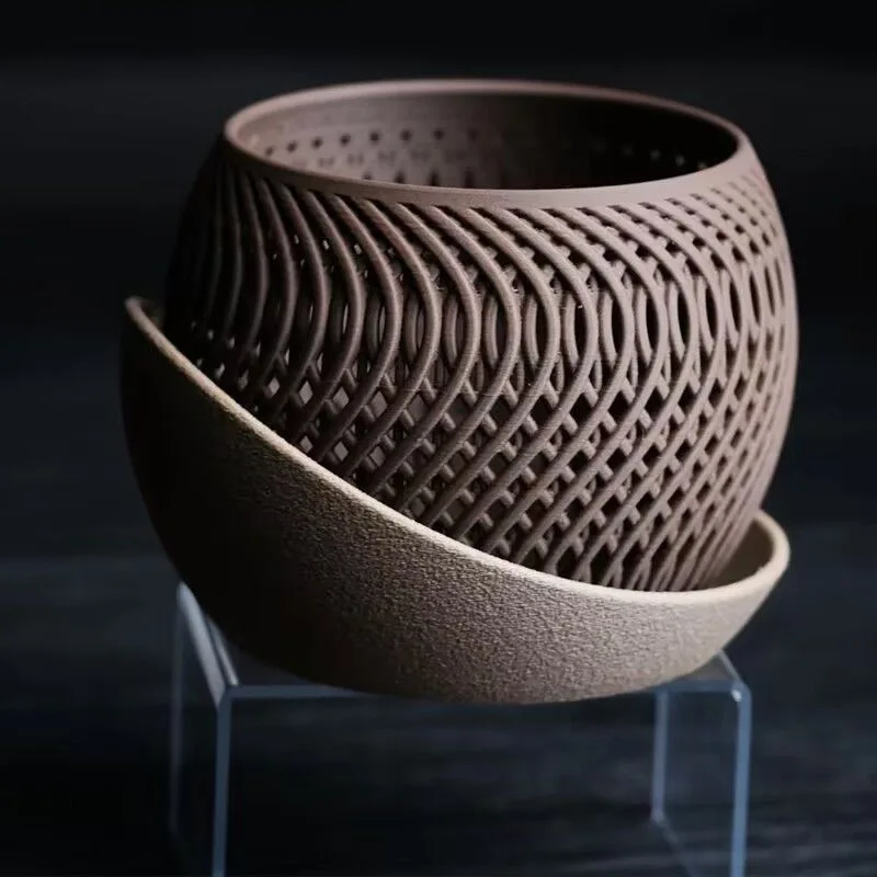 1Pcs 3D Printed Orchid Flower Pot Polygonal Succulent Flower Pot Modern Minimalist Art Elegant Balcony Decoration