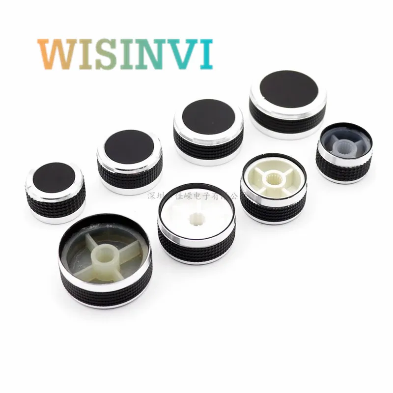 1PCS Car DVD Navigation Audio CD Player Volume Switch Cap Universal Car Knob Cap D-Axis and Flower Shaft Inner Hole 6MM