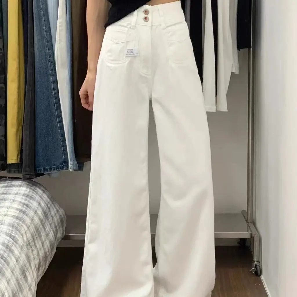 Japanse vintage kleding denim vrouw vriendje baggy Y2K zwart Koreaanse mode harajuku stijl streetwear hoge taille wijde pijpen