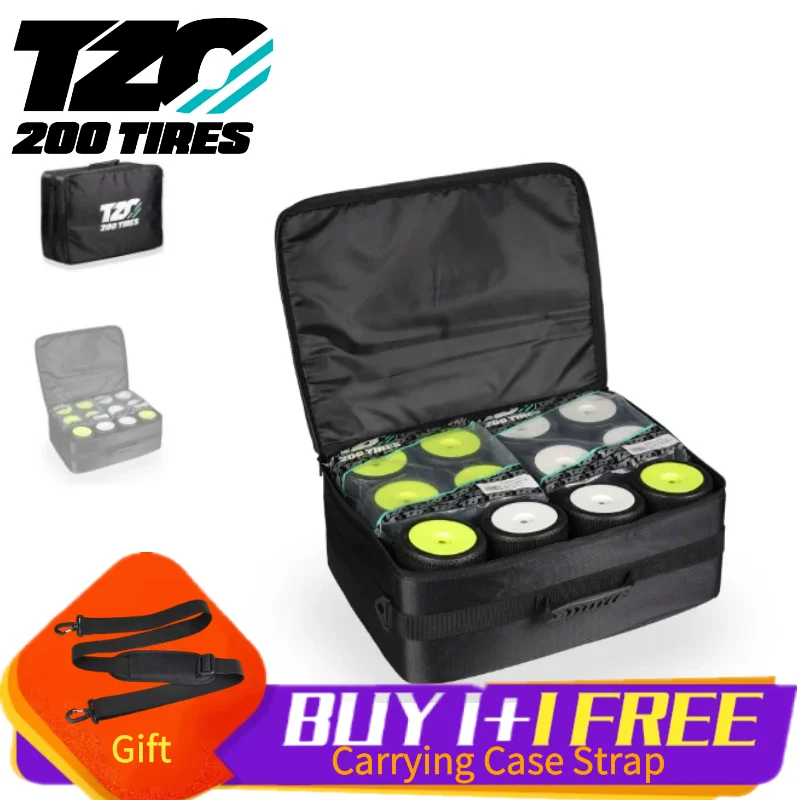 TZO Racing 1/8 RC Buggy/Truggy/camión bolsa de neumáticos TZO (para 12 juegos) Estuche de transporte de carreras RC para ARRMA AE XRAY KYOSHO HSP Tekno