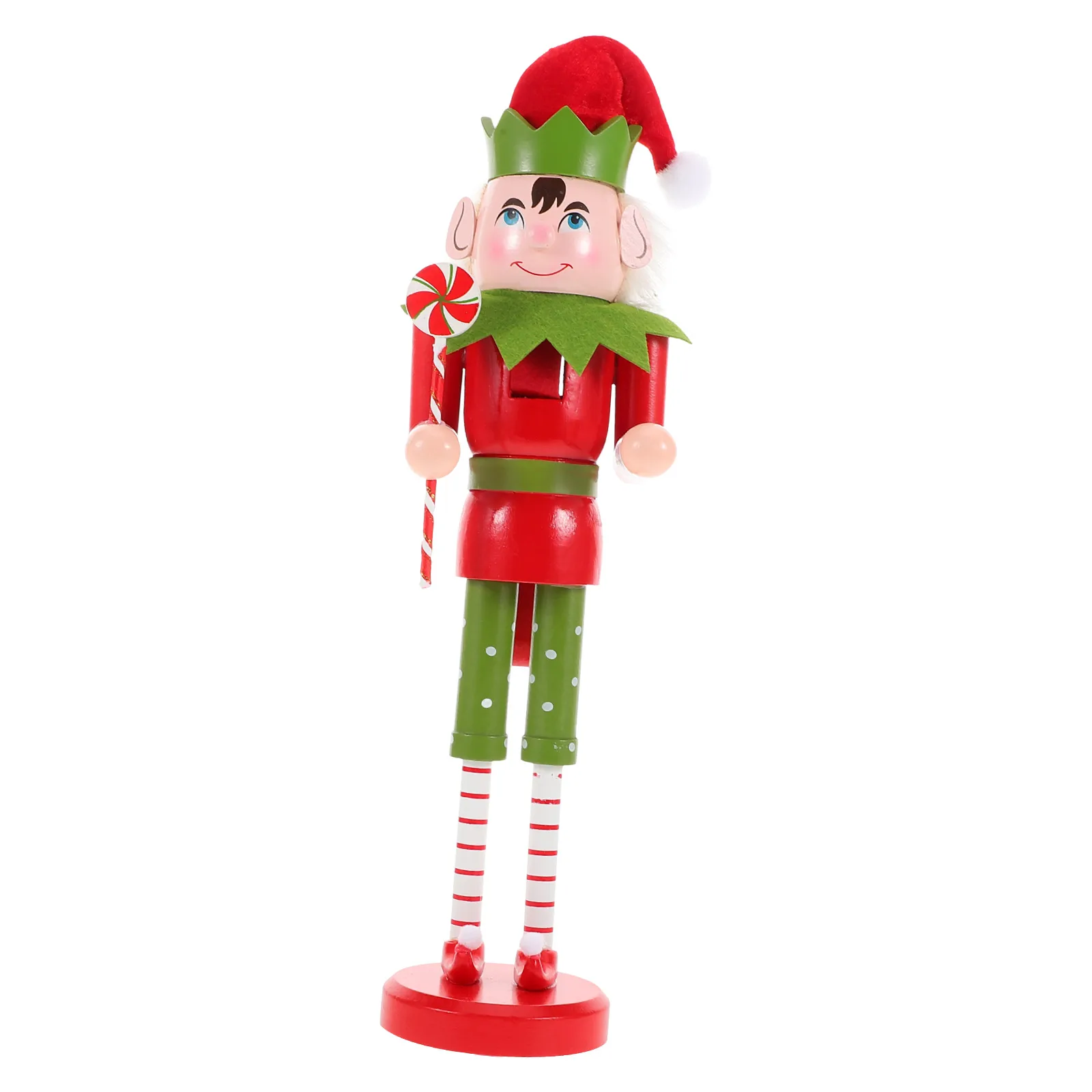

Christmas Nutcracker Elf Figures Wood naments Craft Holiday Desktop Decor Xmas Party Car Office Photo Prop Sturdy