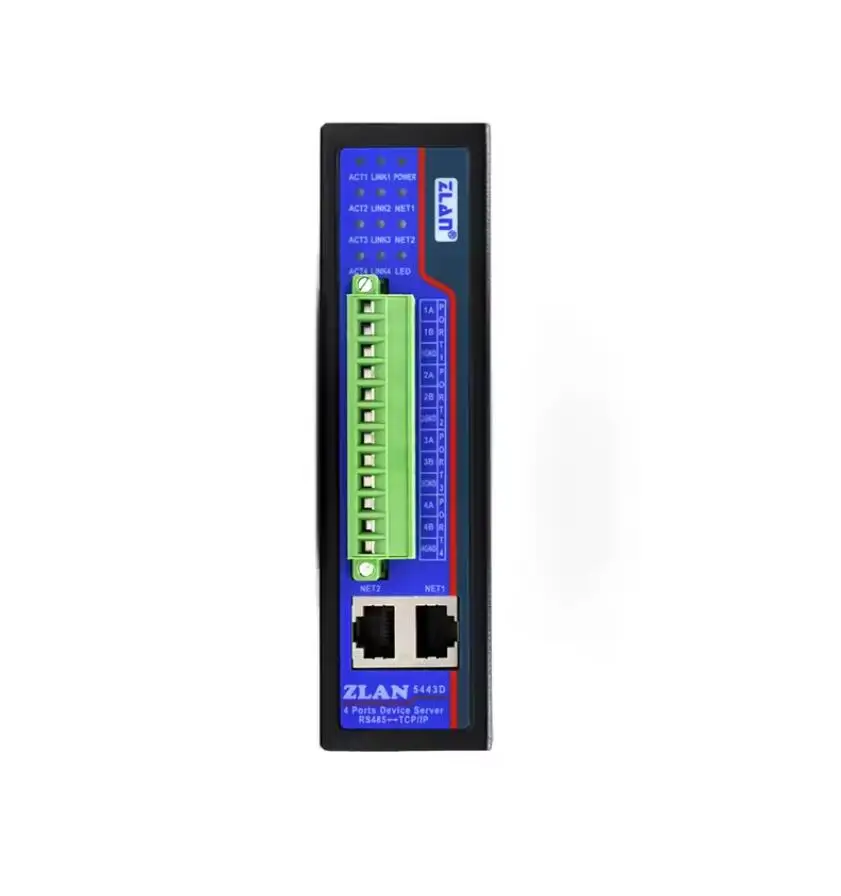 4 port Isolating RS485 to Ethernet TCP IP Modbus RTU TCP Gateway serial to TCP converter serial server ZLAN5443D