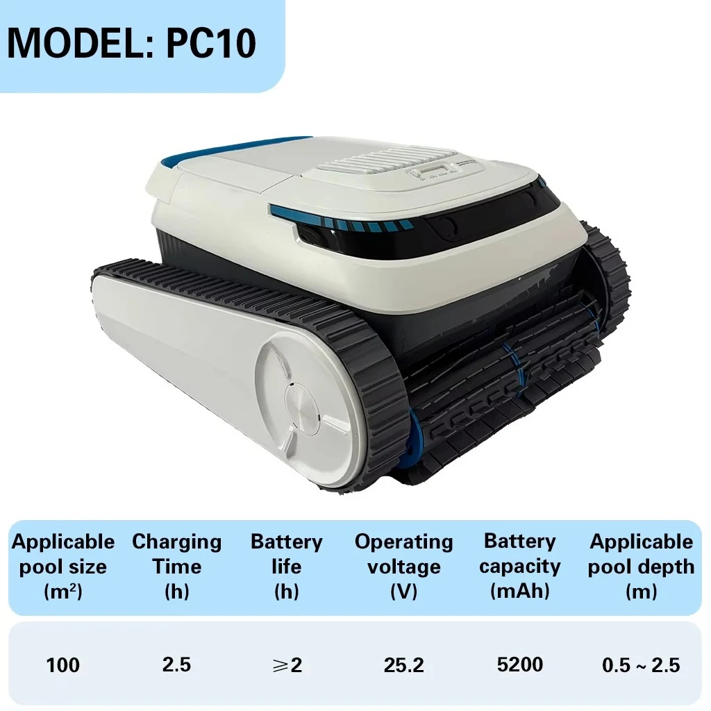 PC10 Cordless Robotic Pool Cleaner Self-Parking Pool Vacuum  High-Efficiency Suction  Smart Obstacle Avoidance