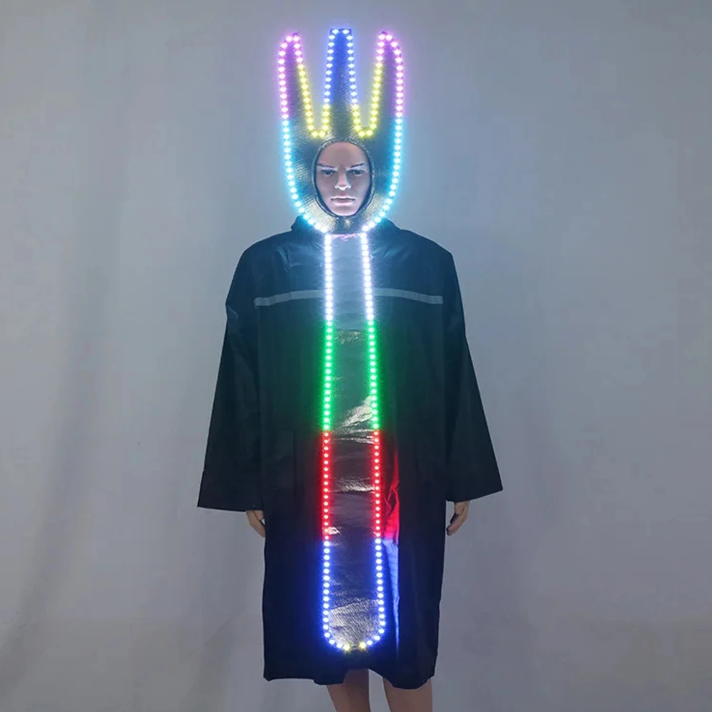 

Glowing LED Stage Performance Costumes for Couples Halloween Men Women Styles Funny Cosplay Lighting Outfits Party Dresses