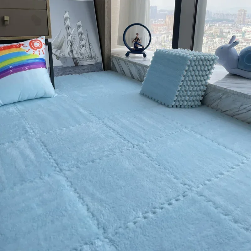 30*30 CM Zachte Pluche Kinderen Kids Tapijt Speelkleed Puzzel Tapijt Warm Speelmat Grijpende Oefening Tegels Vloer tapijt Decoratie Mat