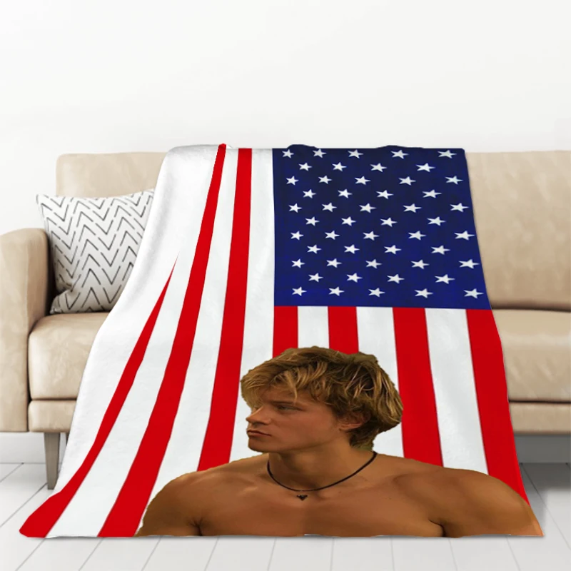 

JJ Maybank American Flag Aesthetic Blanket King Lid Bed Blankets for Decorative Sofa Throwing Luxury Designer Bedding Soft Plaid