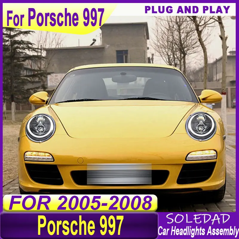 Car headlights for Porsche 911/997 LED Headlight 2005 2006 2007 2008 2009 997.1 Head Lamp Drl Projector Lens Automotive