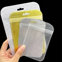 50pcs/lot Transparent Self Sealing OPP Bags Thicken Plastic Storage Pouchs for Jewelry Retail Display Packaging Hang Hole Bags