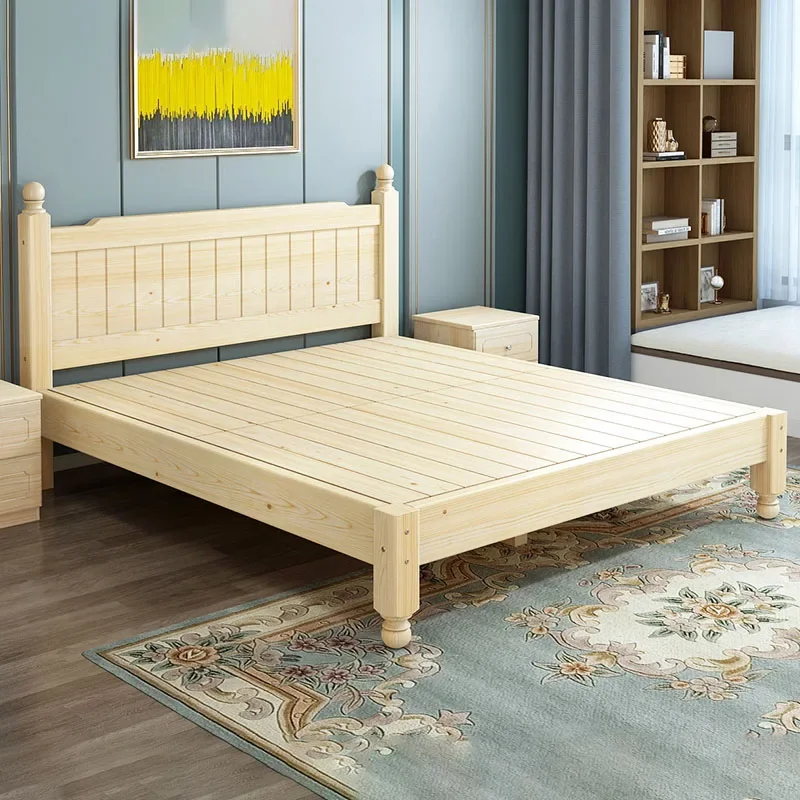 French Bedroom Bed Apartment Solid Wood Simple Confortable Fashionable Designer Bed Full Body Relax Cama De Casal Home Furniture